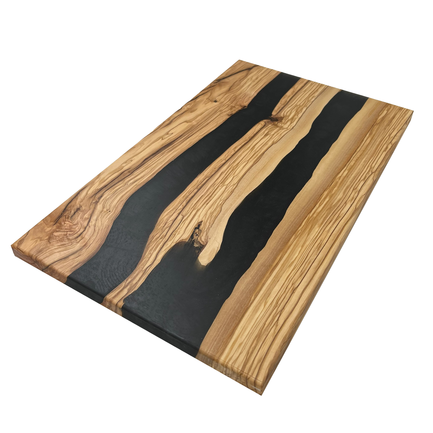 Olive Wood Epoxy Cutting Board (Black)