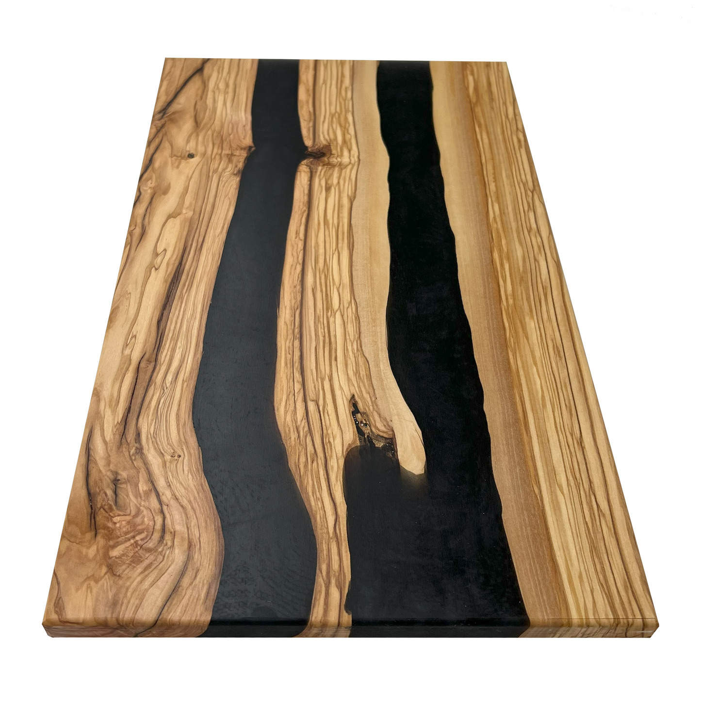 Olive Wood Epoxy Cutting Board (Black)