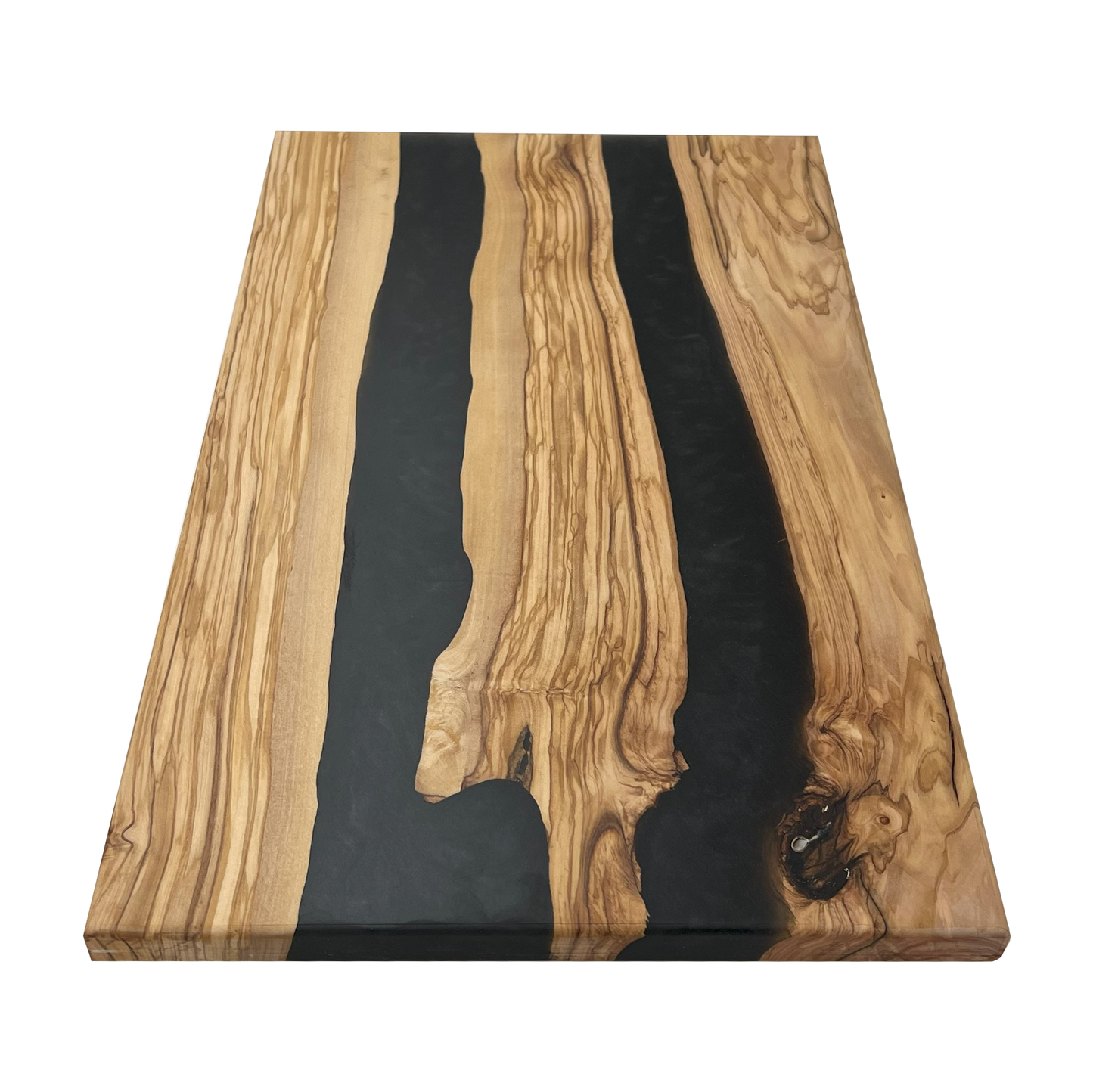 Olive Wood Epoxy Cutting Board (Black)