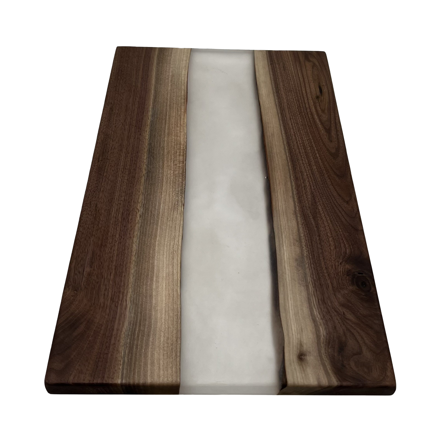 Walnut Epoxy Cutting Board (Clear White)