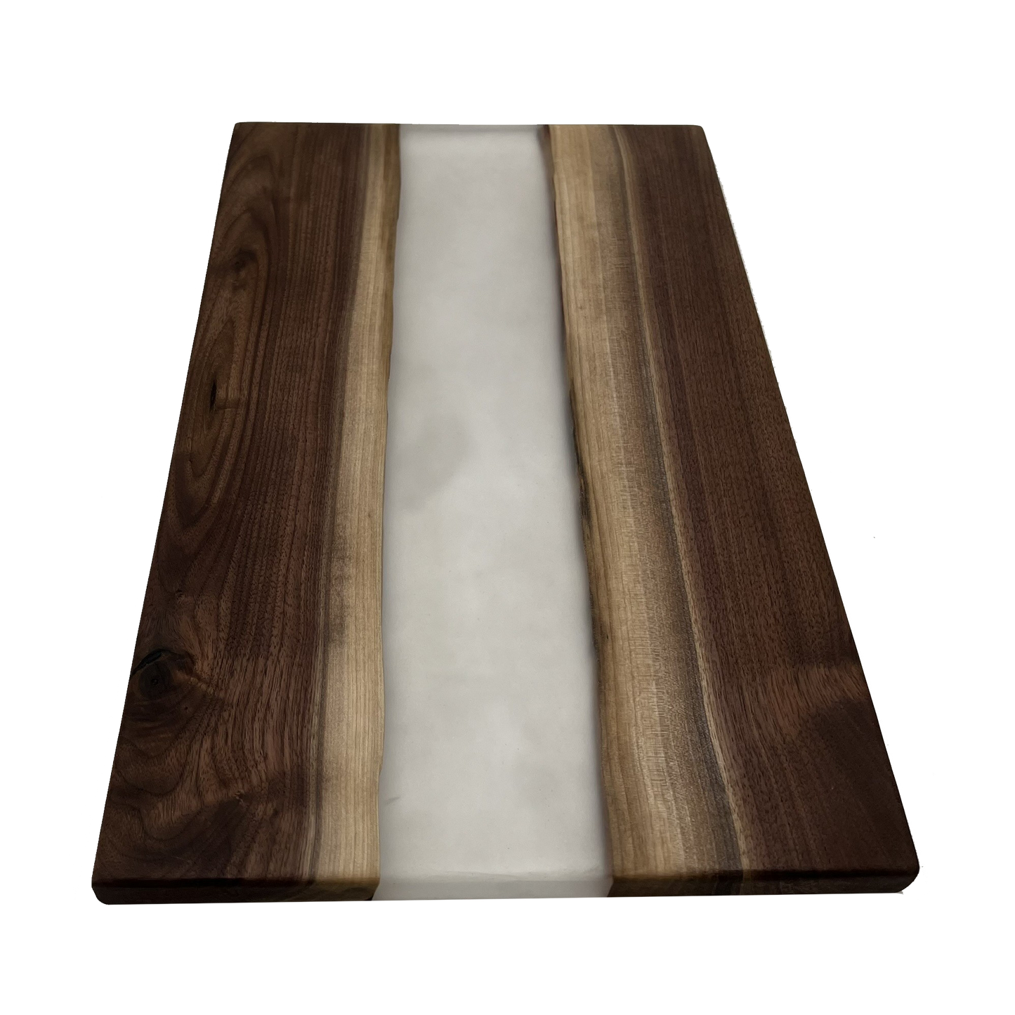 Walnut Epoxy Cutting Board (Clear White)