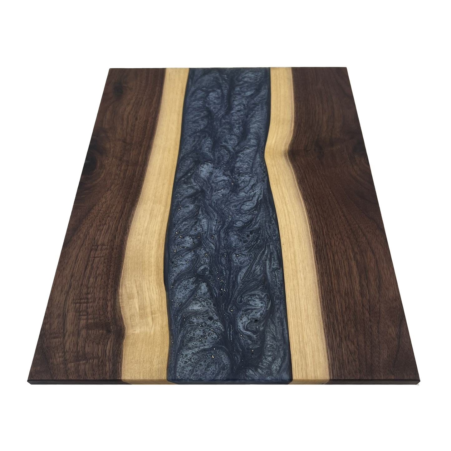 Walnut Epoxy Cutting Board (Navy and White)