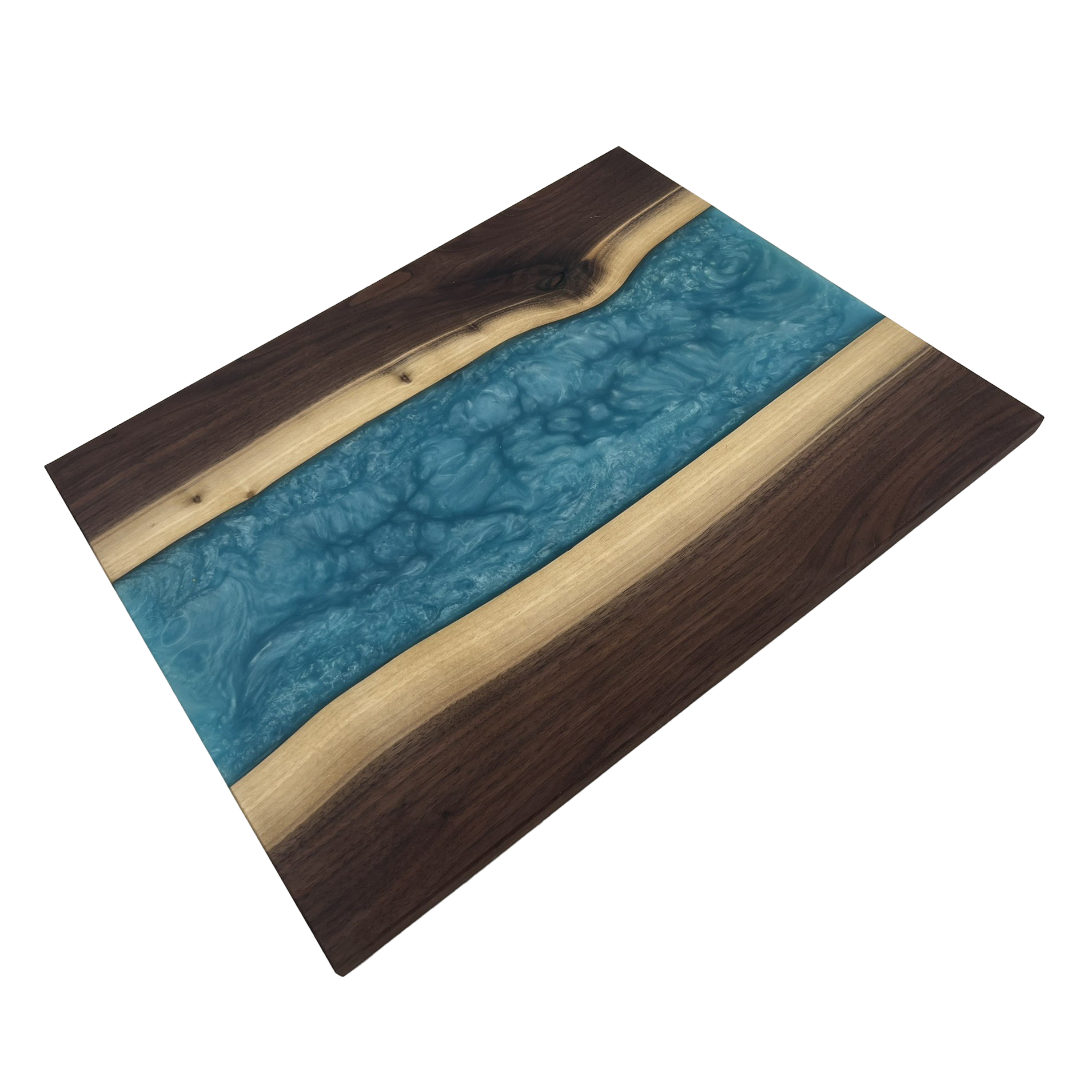 Walnut Epoxy Cutting Board (Electric Blue)