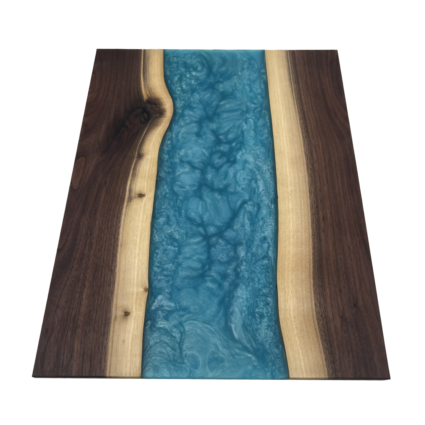 Walnut Epoxy Cutting Board (Electric Blue)