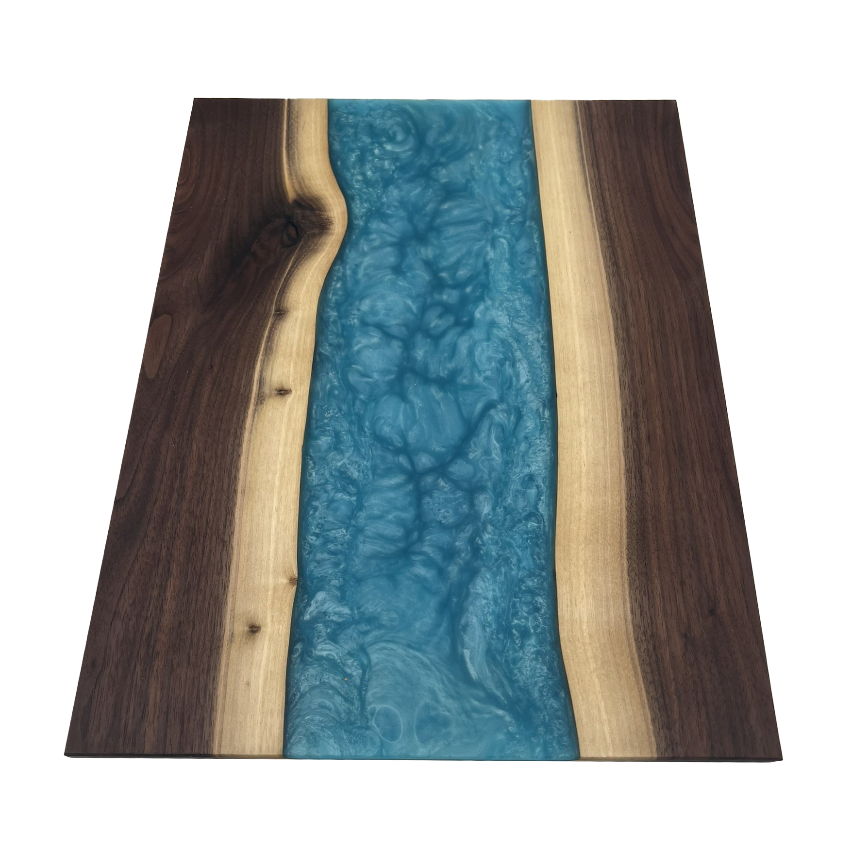 Walnut Epoxy Cutting Board (Electric Blue)
