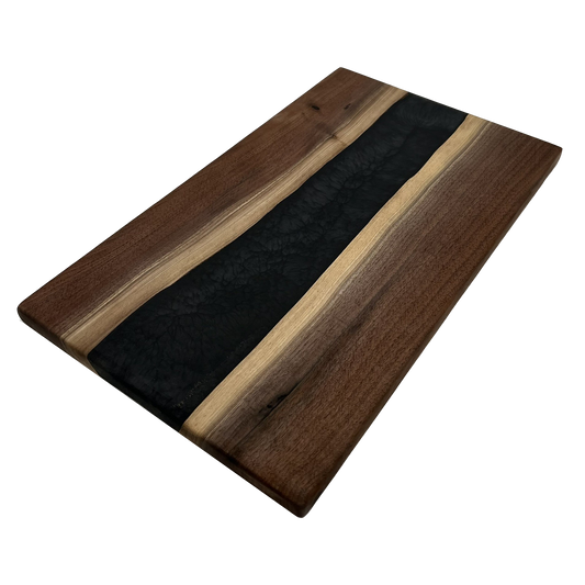 Walnut Epoxy Cutting Board (Graphite Black)