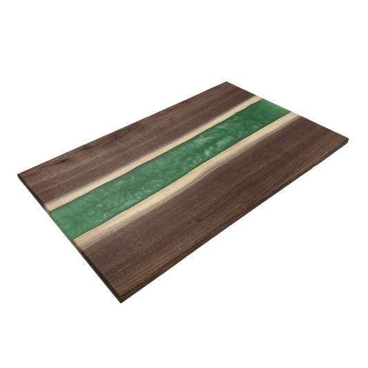 Walnut Epoxy Cutting Board (Persian Green)