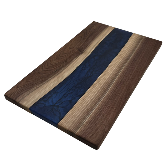 Walnut Epoxy Cutting Board (Royal Blue)