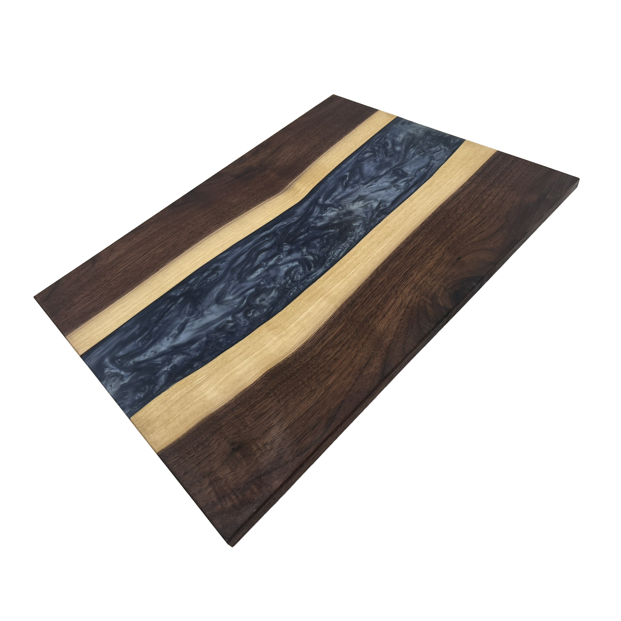 Walnut Epoxy Cutting Board (Navy and White)