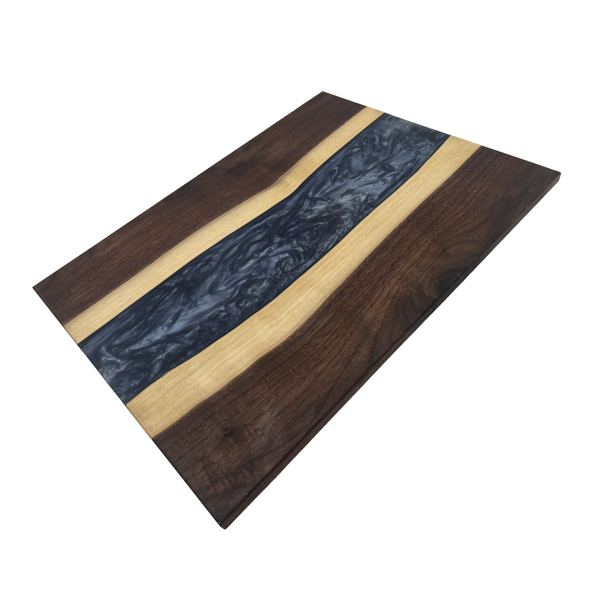 Walnut Epoxy Cutting Board (Navy and White)