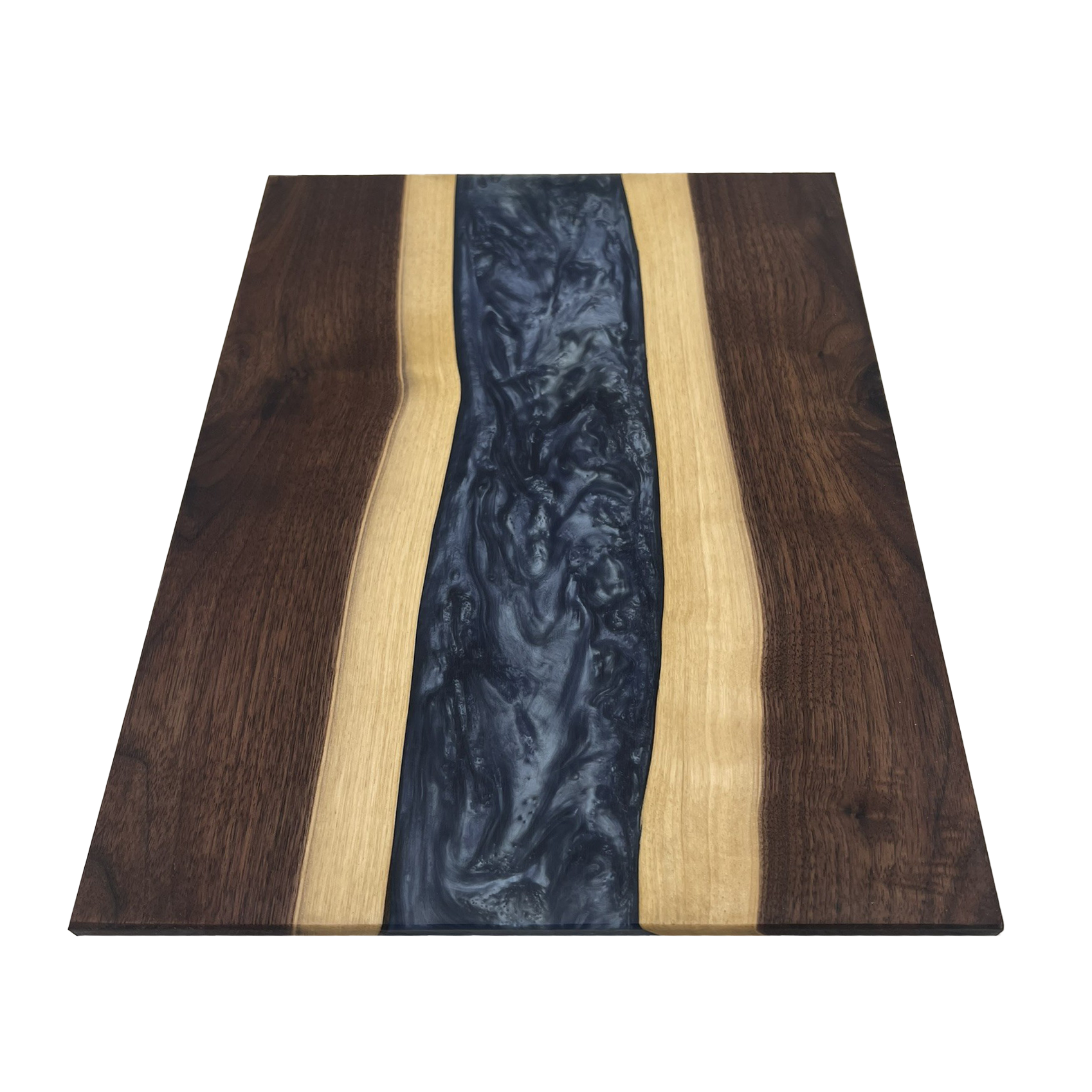 Walnut Epoxy Cutting Board (Navy and White)