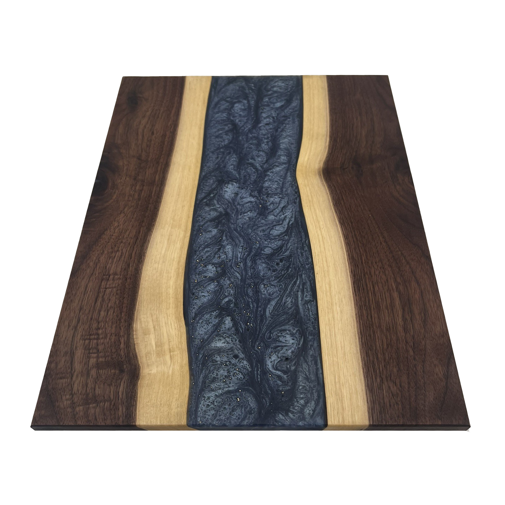 Walnut Epoxy Cutting Board (Navy and White)